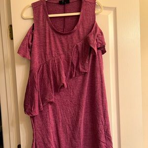 Lane Bryant heather purple cold shoulder knit Spring dress - size 14/16